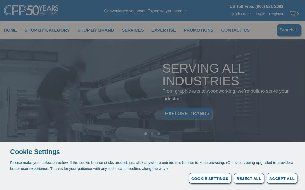 Homepage of Combined Fluid Products CO