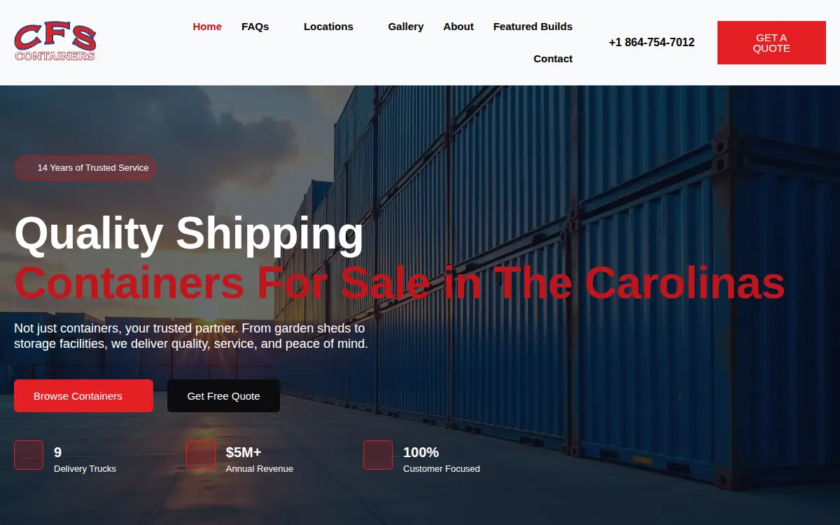 Homepage of Cfs Storage, LLC