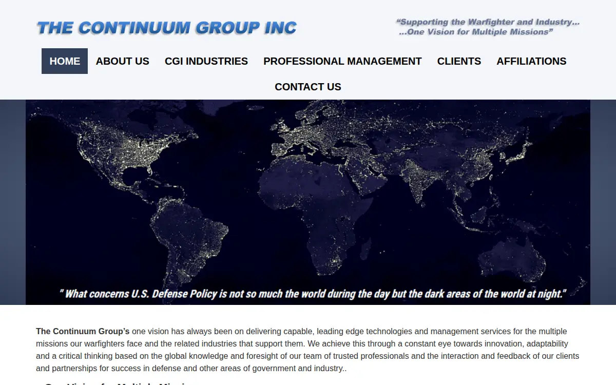 Homepage of The Continuum Group INC