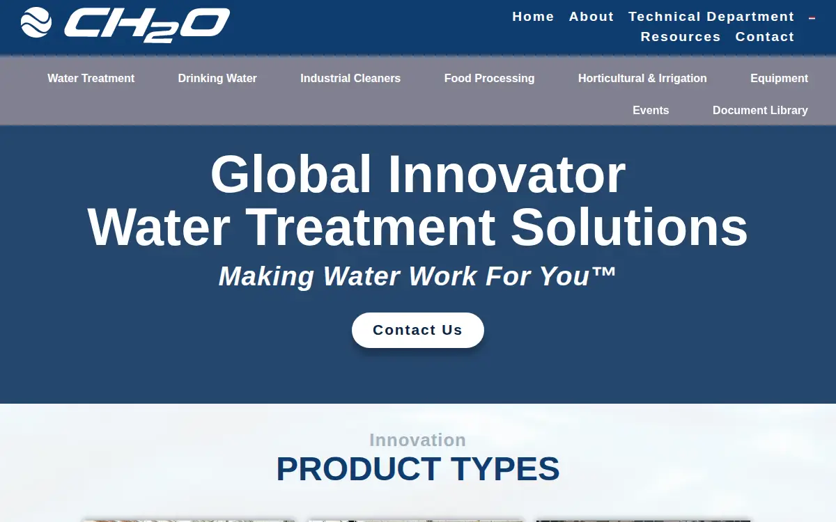 Homepage of Ch2o INC
