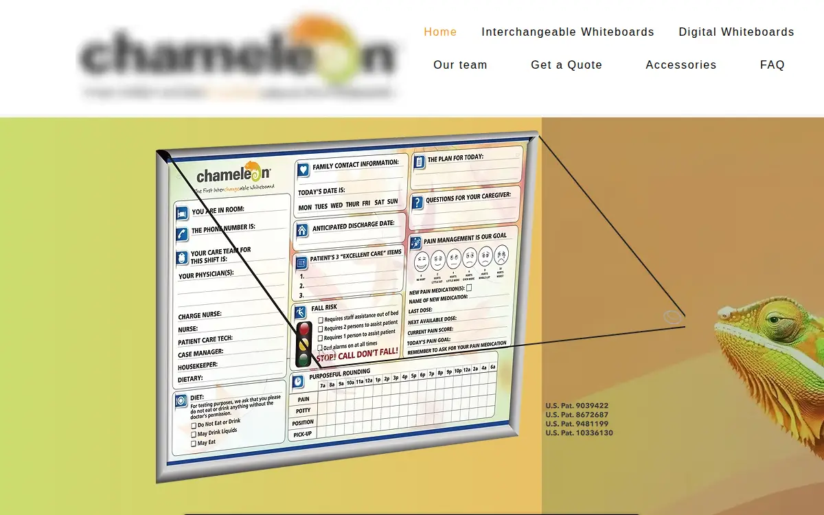 Homepage of Chameleon Corporation, INC.