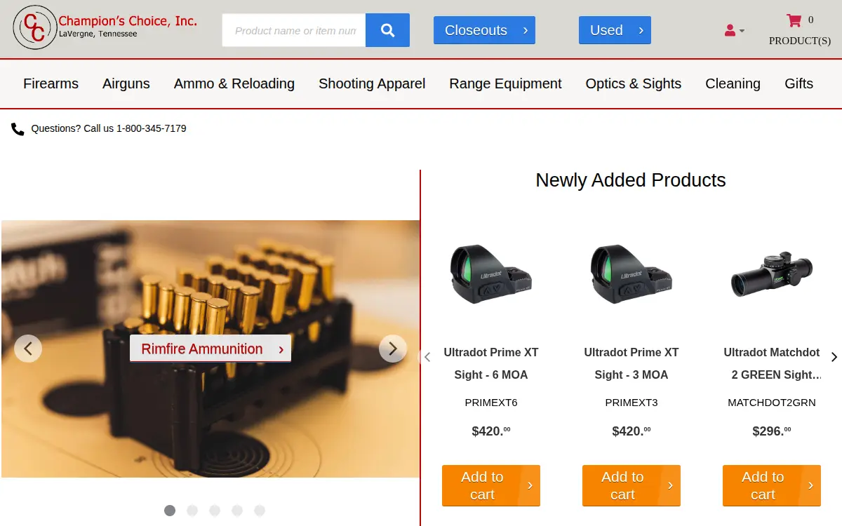Homepage of Champion's Choice, INC.