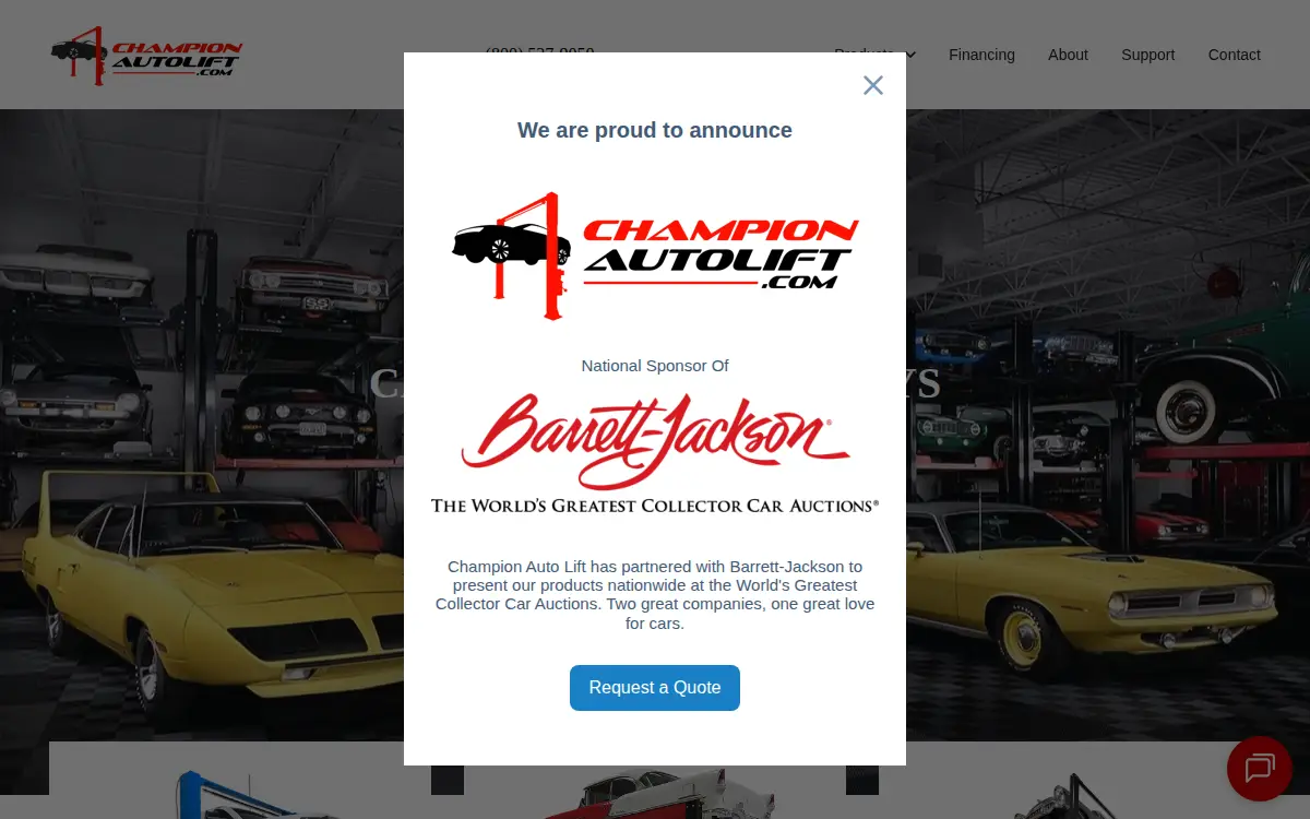 Homepage of Champion Distributors, LLC