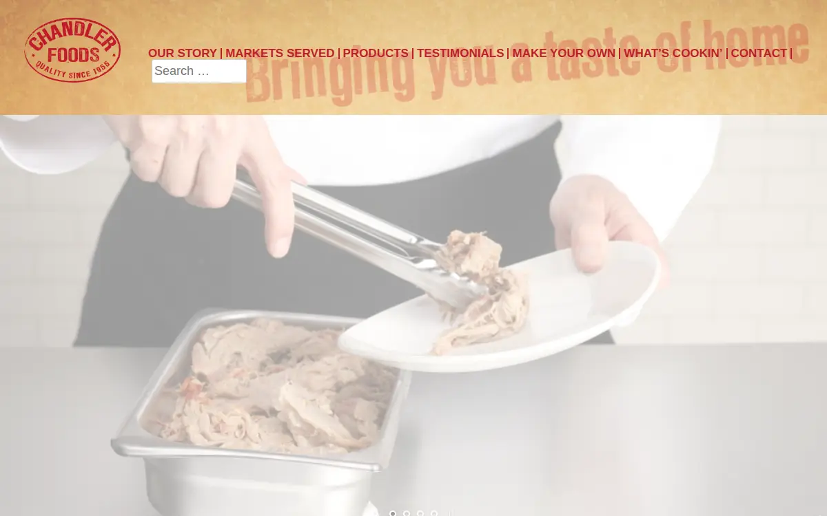 Homepage of Chandler Foods, INC
