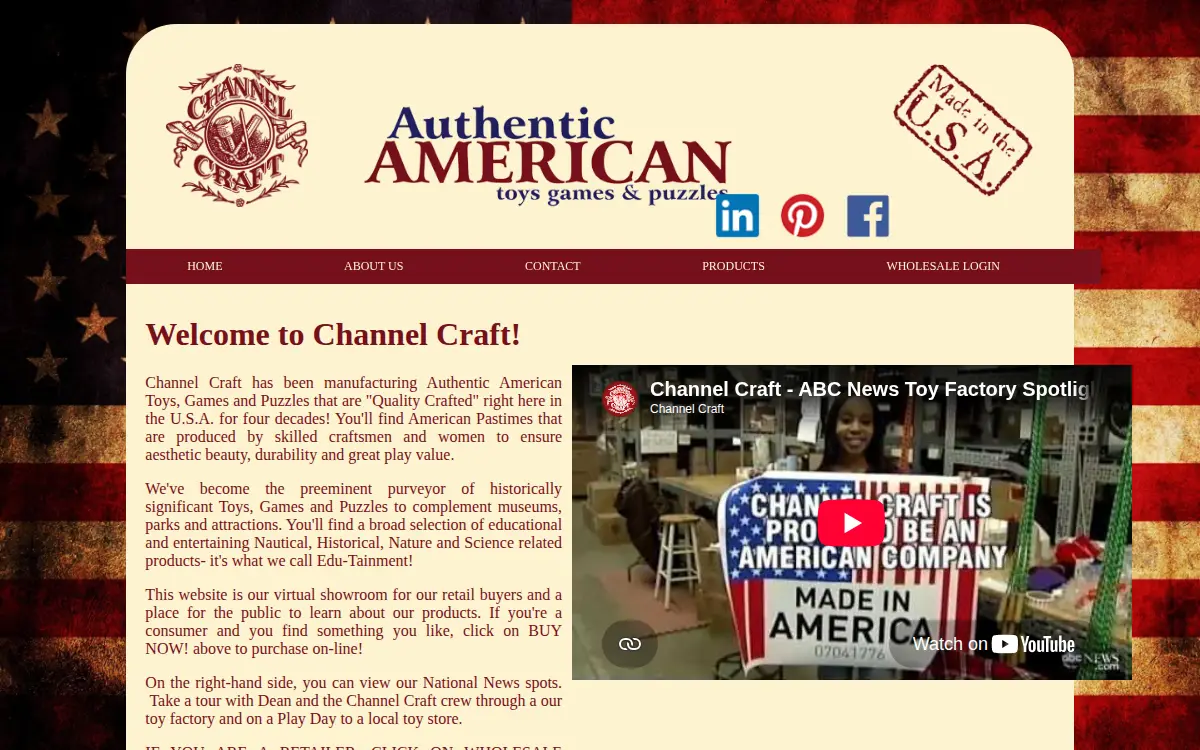 Homepage of Channel Craft and Distribution, INC.