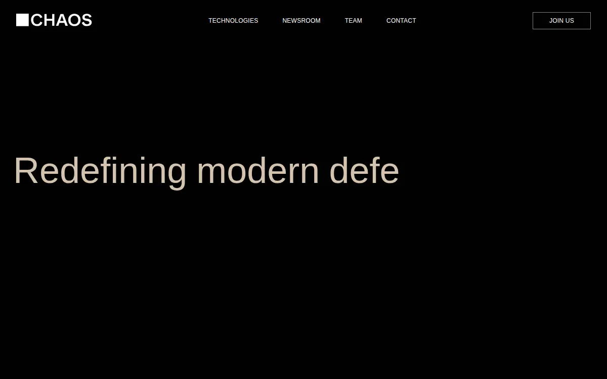 Homepage of Chaos 1, INC.