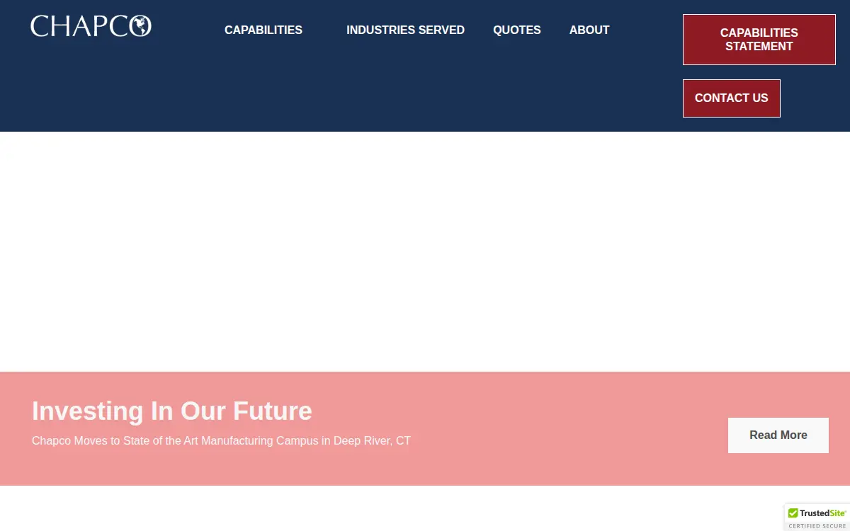 Homepage of Chapco INC