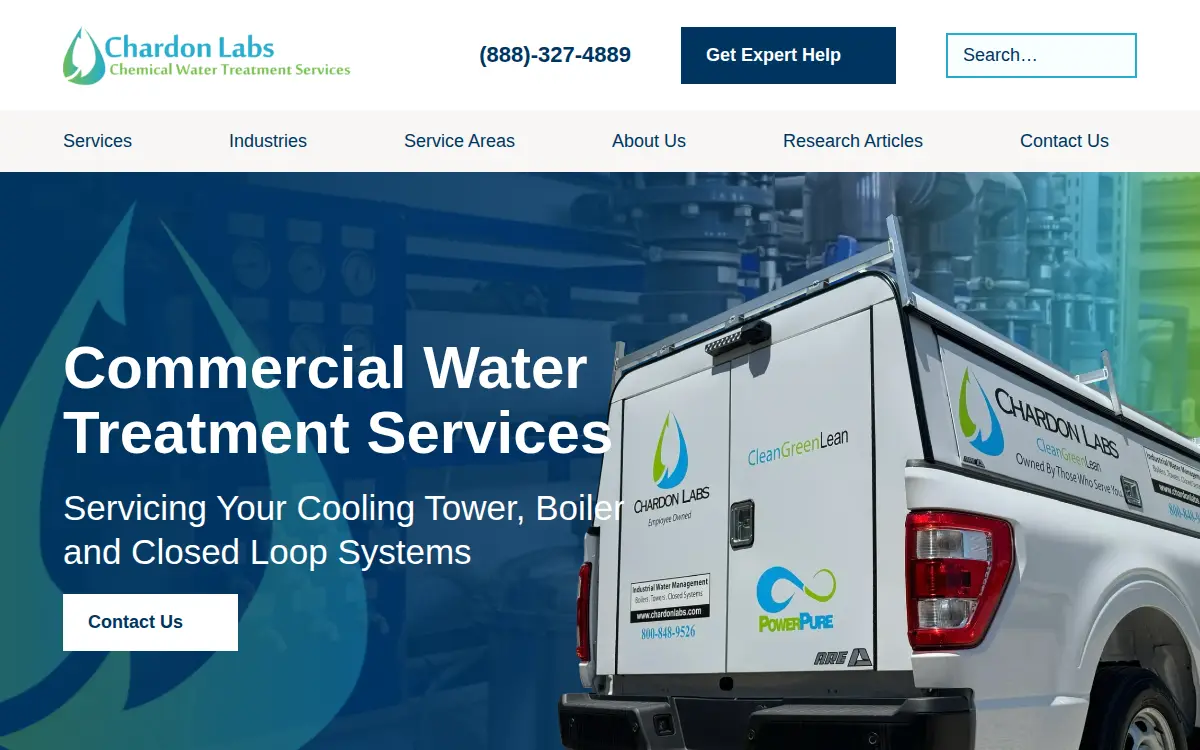 Homepage of Chardon Laboratories, INC