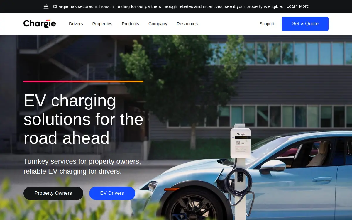 Homepage of Chargie LLC