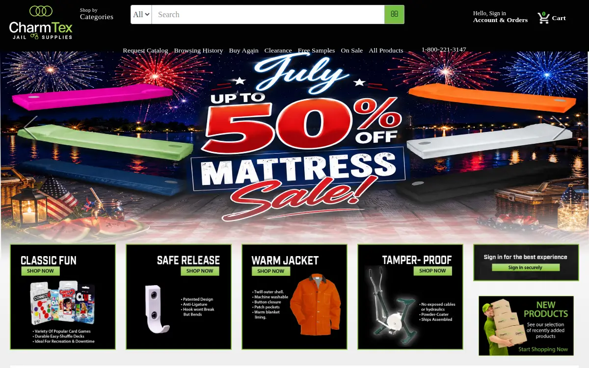 Homepage of Charm-tex, INC.