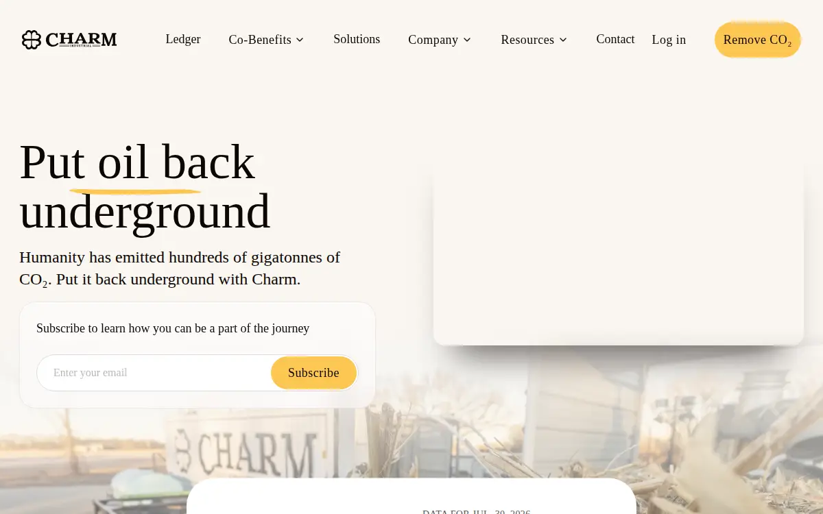Homepage of Charm Industrial INC