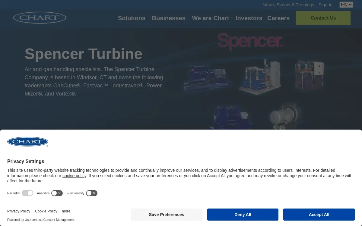 Homepage of Howden USA CO