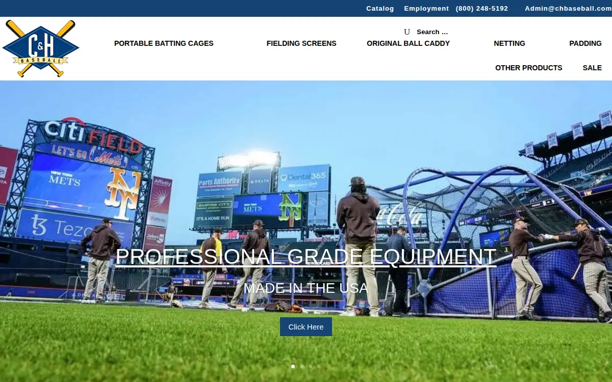 Homepage of C & H Baseball INC
