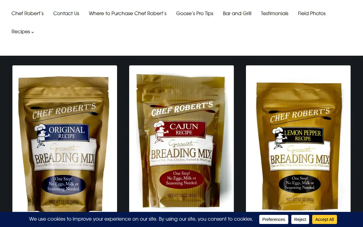 Homepage of Roberts Food Group LLC