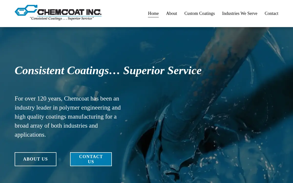 Homepage of Chemcoat, INC