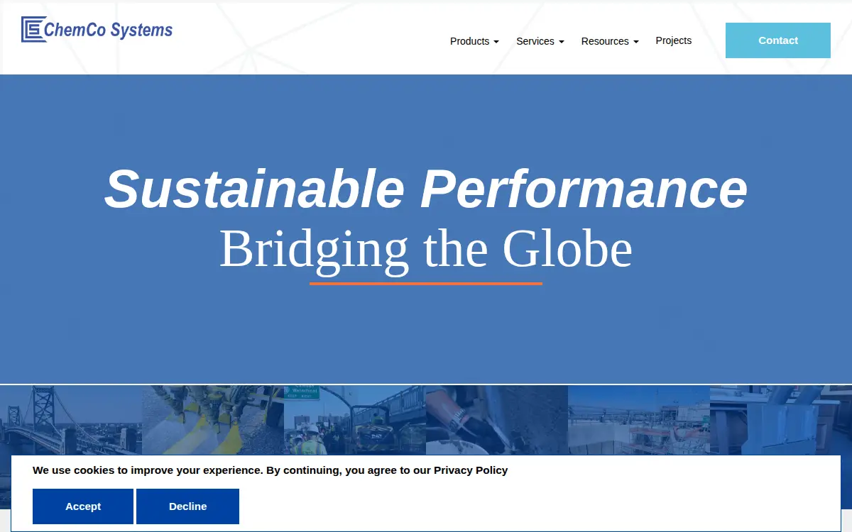 Homepage of Chemco Systems, INC.