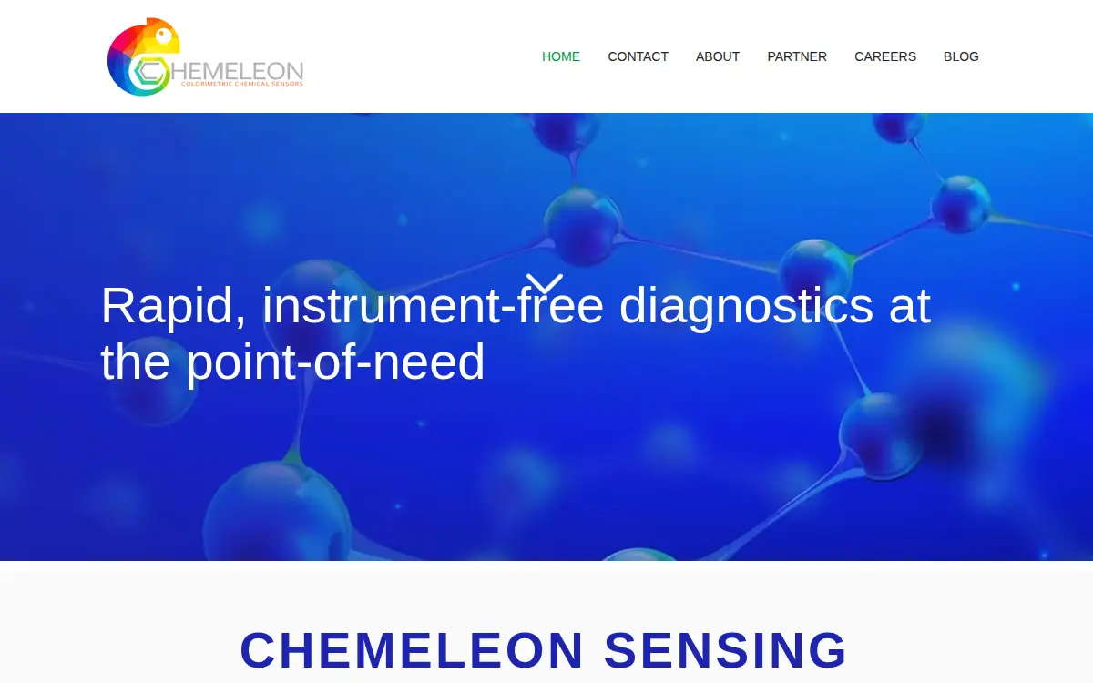 Homepage of Chemeleon INC.