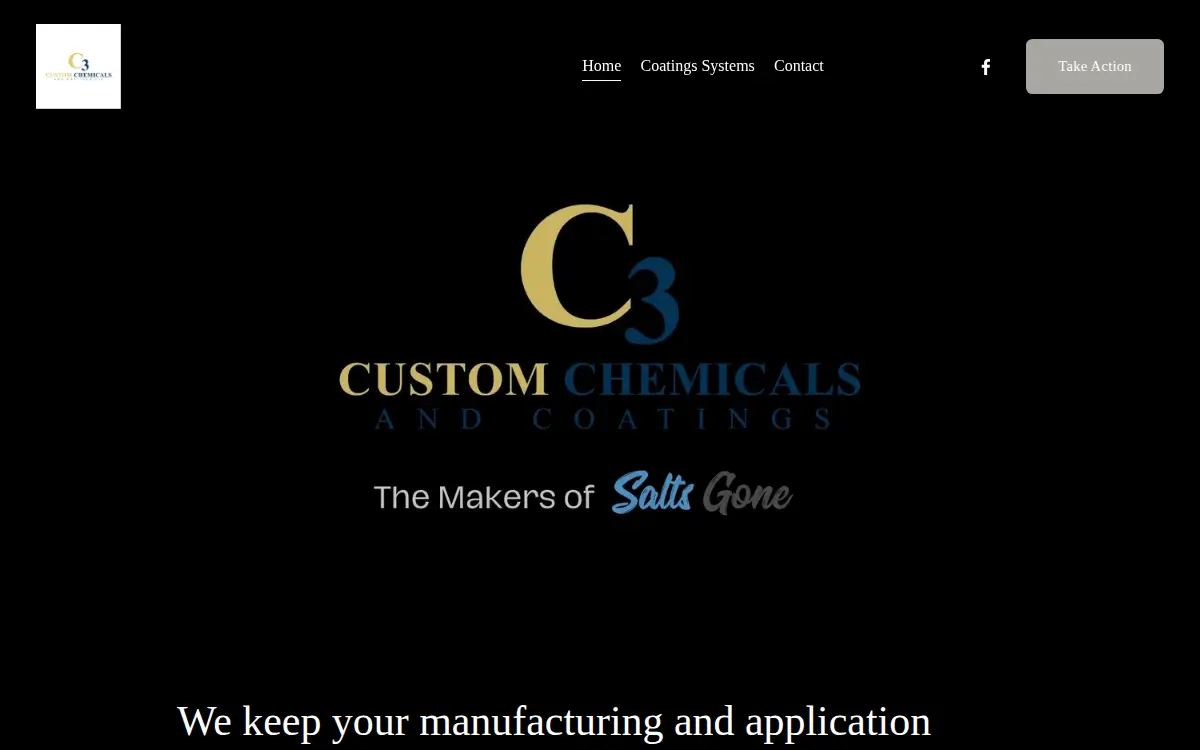 Homepage of Custom Chemicals and Coatings LLC
