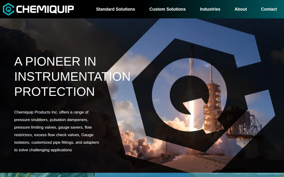 Homepage of Chemiquip Products CO INC