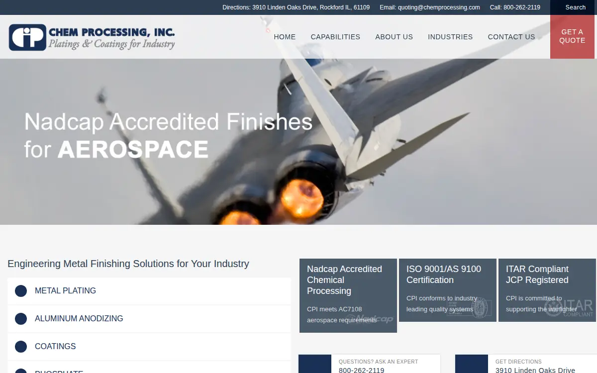Homepage of Chem Processing INC