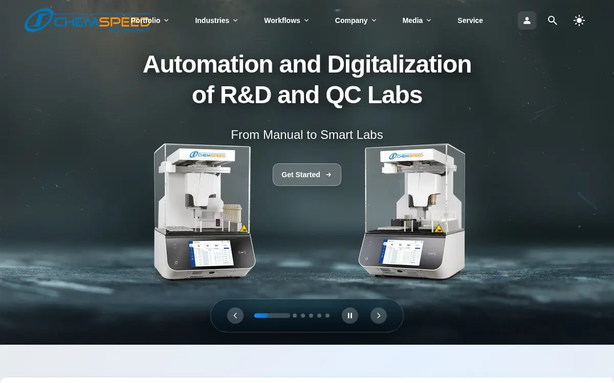 Homepage of Chemspeed Technologies INC.