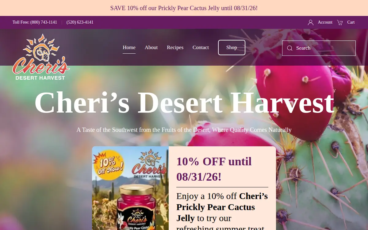 Homepage of Jamac Desert Enterprises LLC