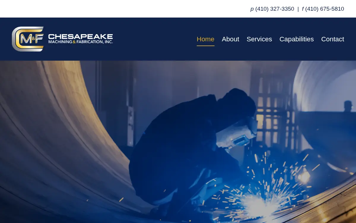 Homepage of Chesapeake Machining & Fabrication, INC.