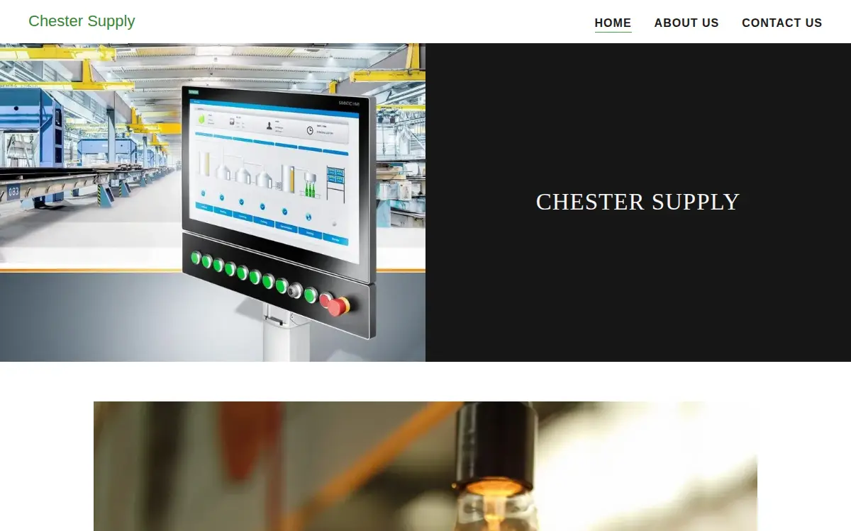 Homepage of Chester Supply, LLC