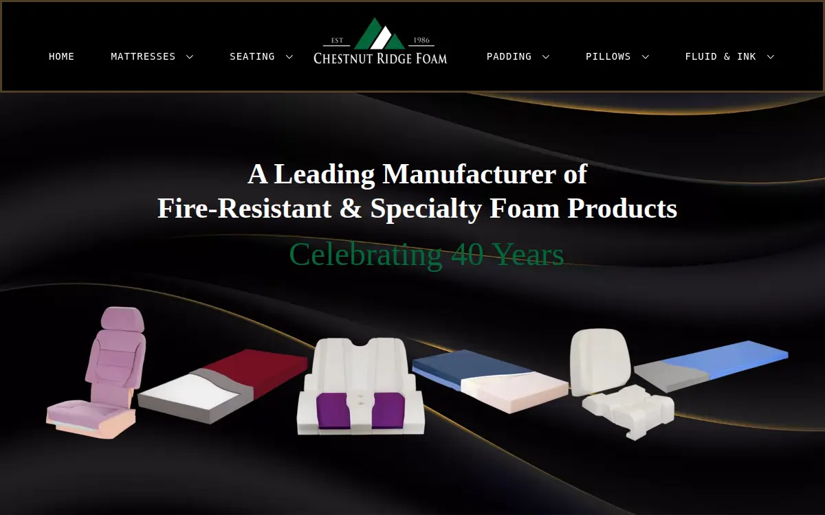 Homepage of Chestnut Ridge Foam INC