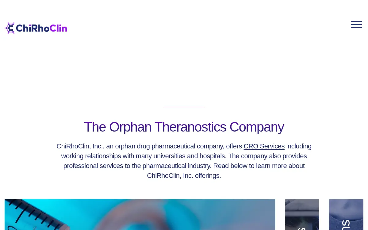 Homepage of Chirhoclin, INC