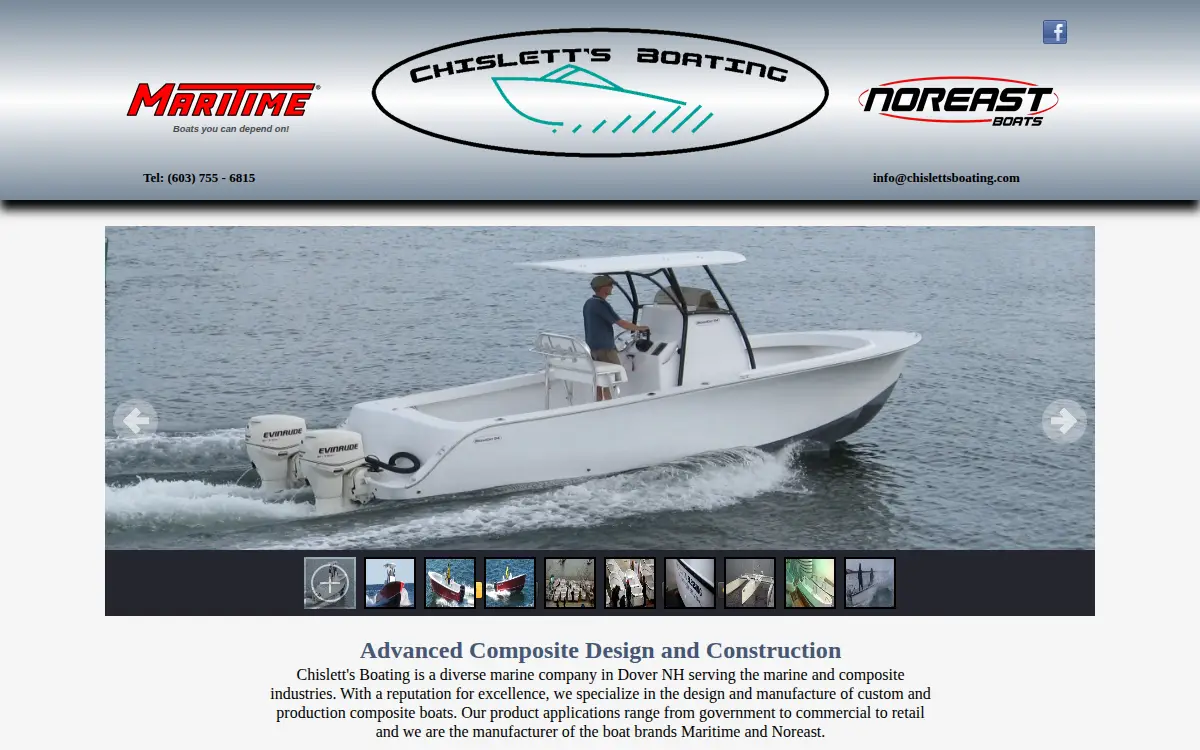Homepage of Chisletts Boating & Design LLC