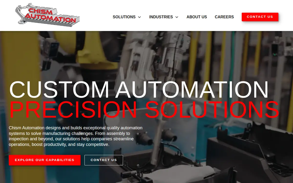 Homepage of Chism Machine and Gage, INC