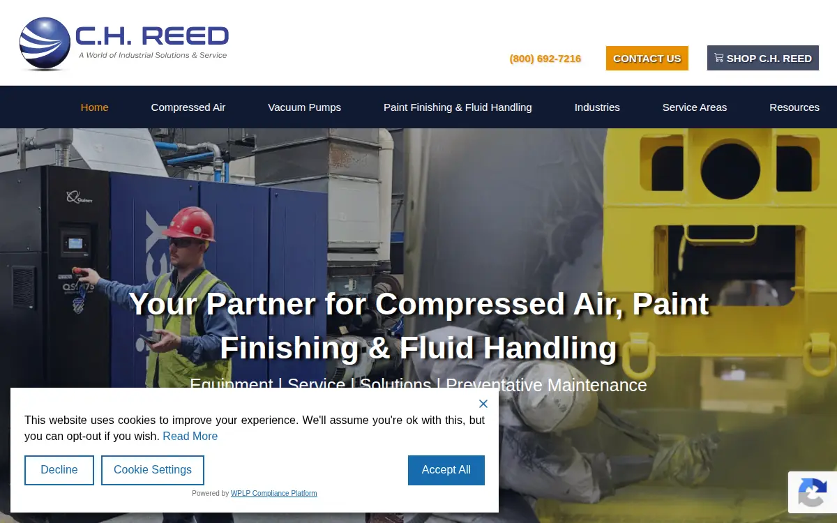 Homepage of C.h. Reed, INC