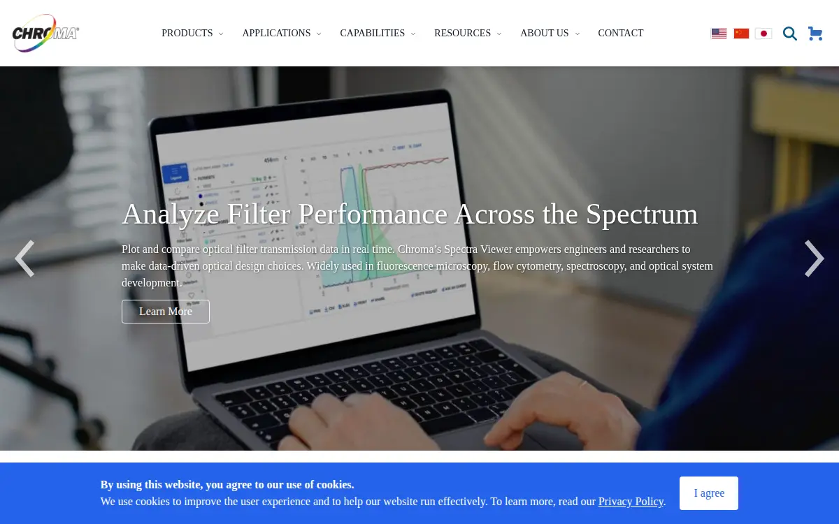 Homepage of Chroma Technology CORP.