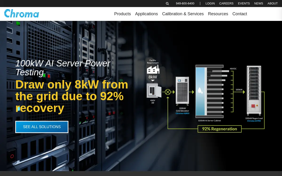 Homepage of Chroma Systems Solutions INC