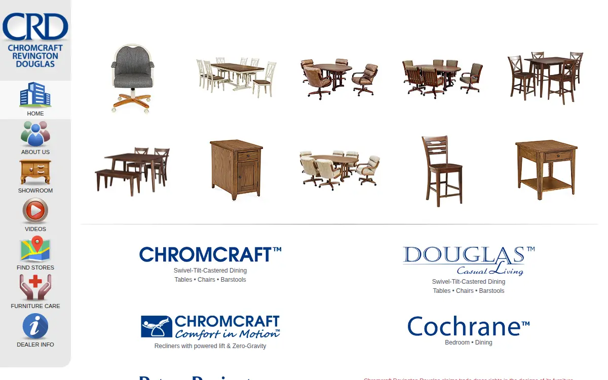 Homepage of Chromcraft Revington Douglas Ind LTD