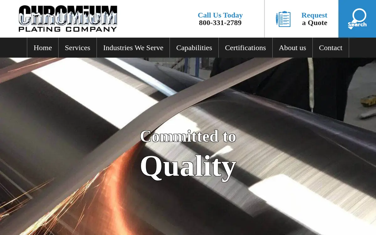 Homepage of Chromium Plating CO.