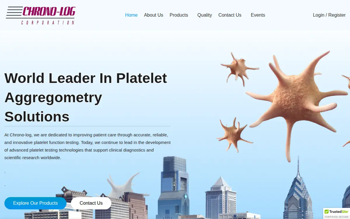 Homepage of Chronolog CORP