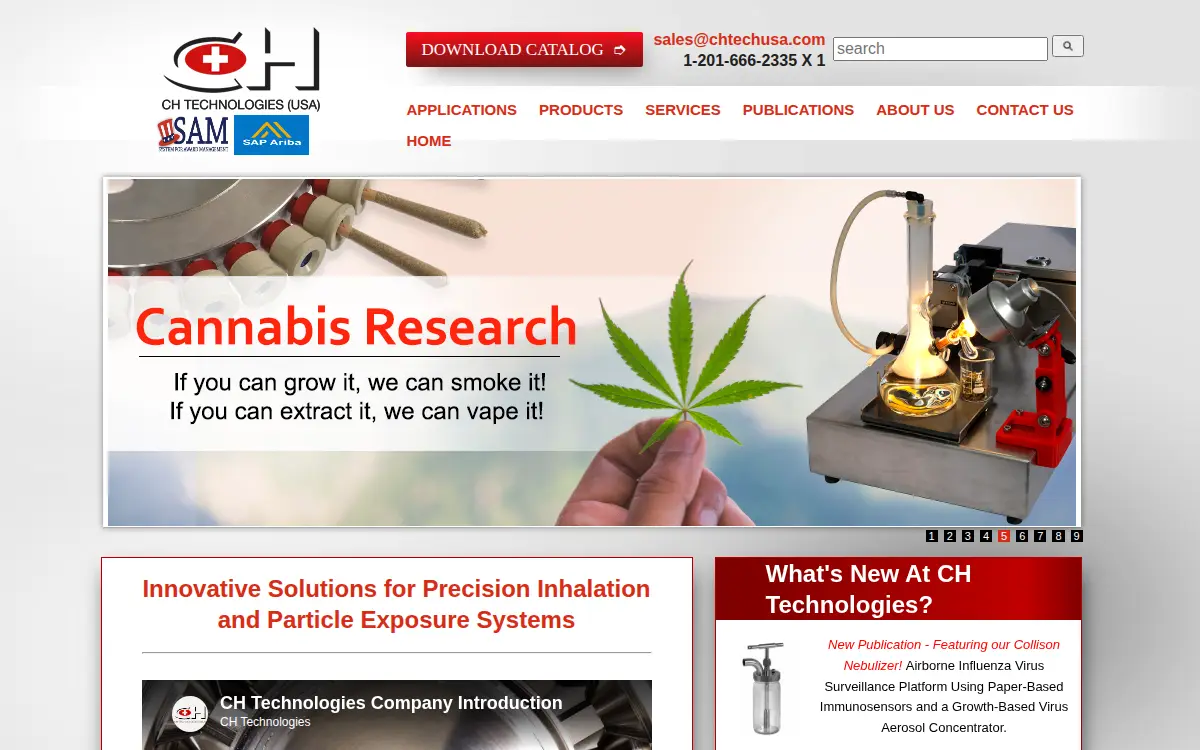 Homepage of Ch Technologies U.s.a., INC.