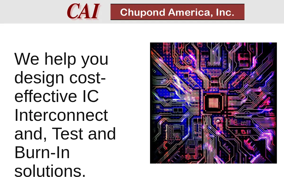 Homepage of Chupond America, INC.