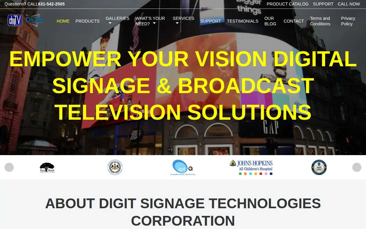 Homepage of Digit Signage Technologies CORP.