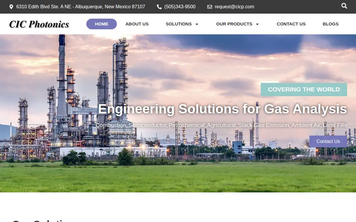 Homepage of Cicp, LLC