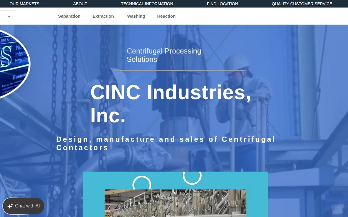 Homepage of Cinc Industries INC
