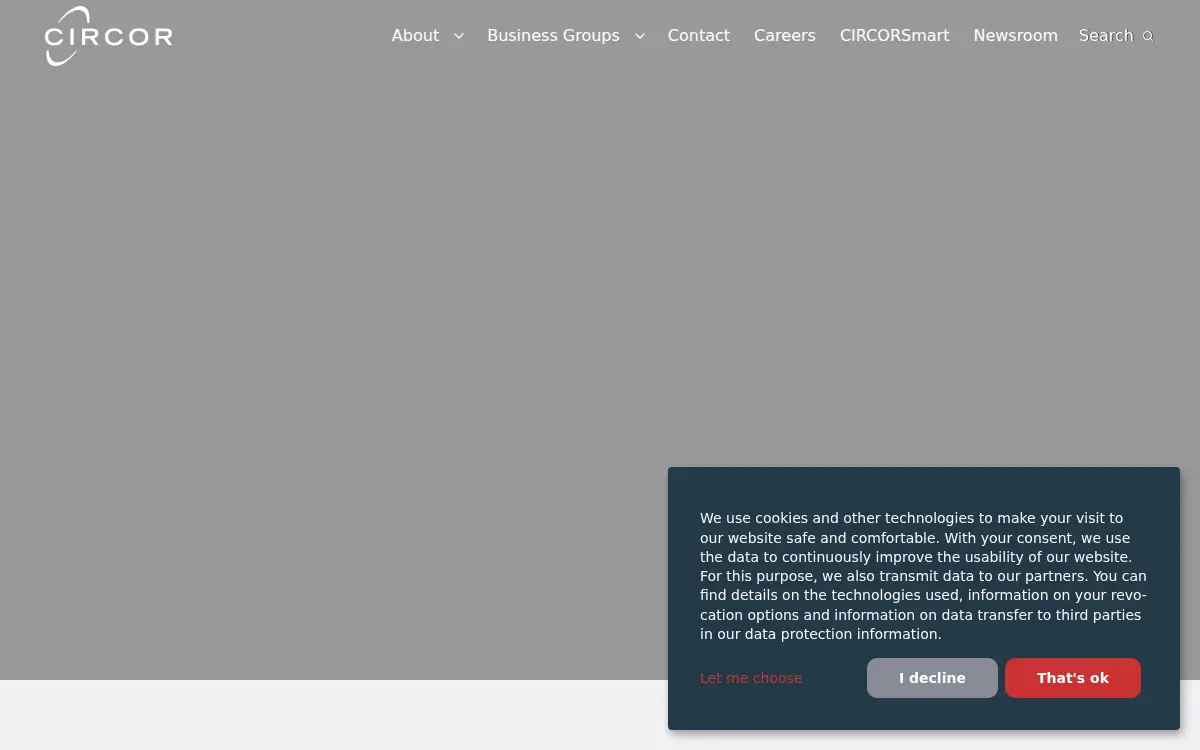 Homepage of Circor Naval Solutions, LLC