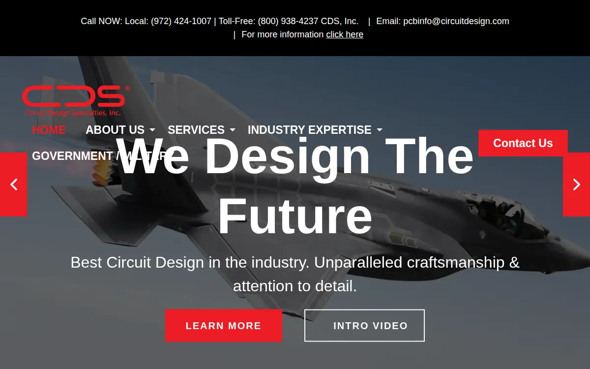 Homepage of Circuit Design Specialties, INC.