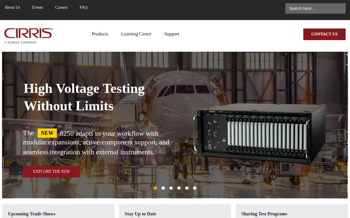 Homepage of Cirris, INC.