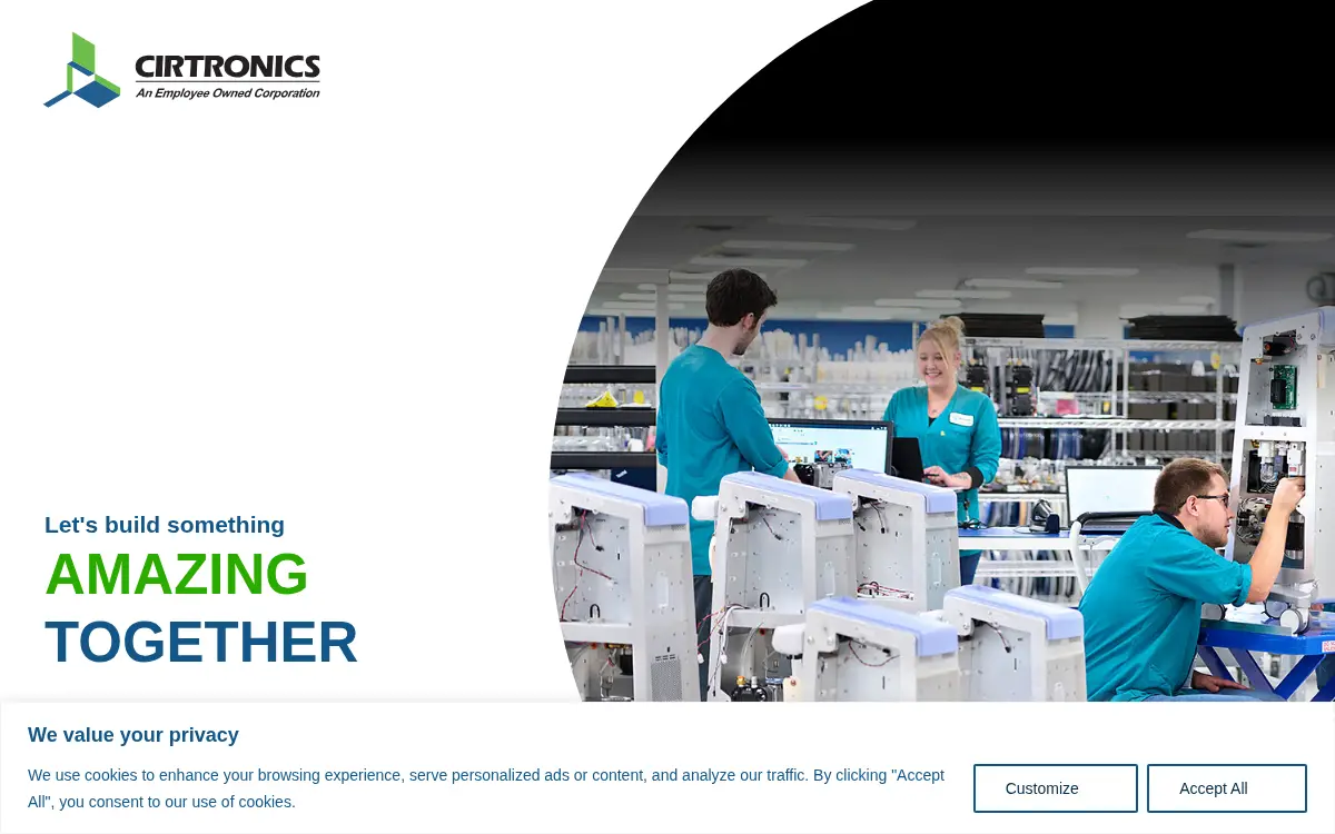 Homepage of Cirtronics CORP