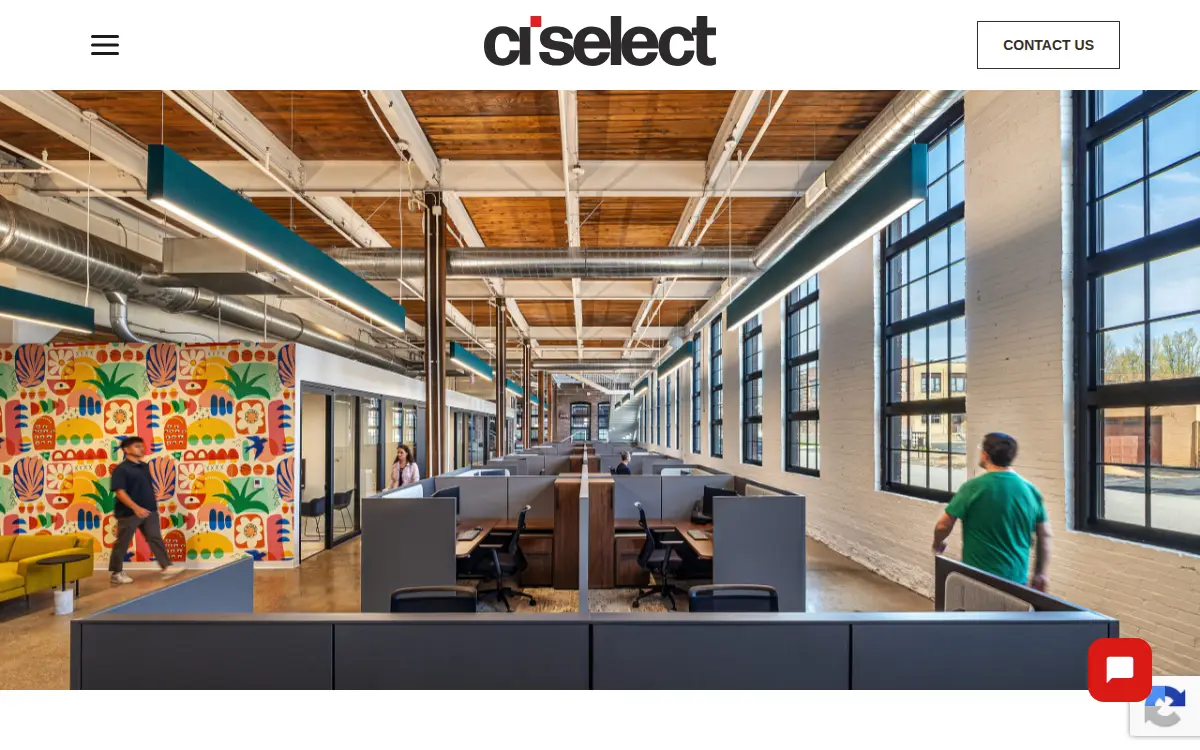 Homepage of Corporate Interiors, INC.