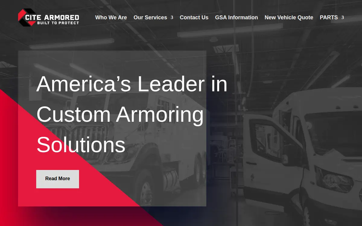 Homepage of Cite Armored, INC.