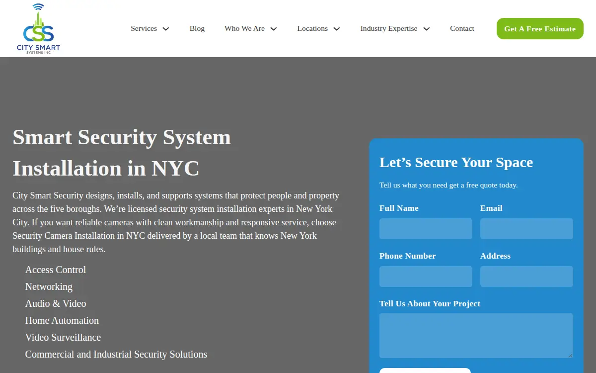 Homepage of City Smart Systems INC